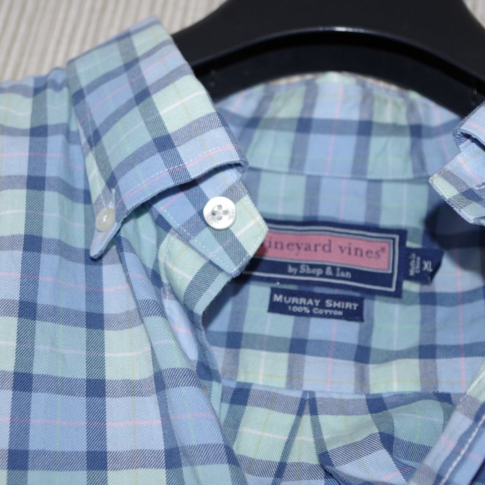 Vineyard Vines Murray plaid flannel Shirt 100% cotton Shirt Size: XL